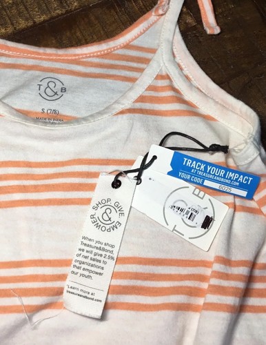 Treasure and Bond Nordstrom Peplum Tank Girls Loose Baggy NWT Size Small 7/8 - Picture 3 of 8