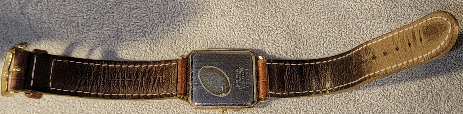 SEIKO Brown Face Gold Case Rectangular watch Genu… - image 8