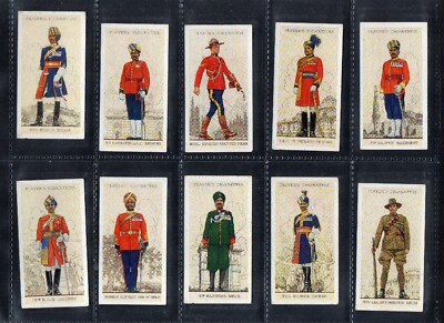military cigarette cards Tobacco cards set cigarette cards 1938 Military Uniforms of British Empire