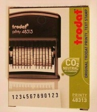 Trodat Printy 48313 Numberer Stamp Ink Black 3.8mm 13 digits 0-9 1234567890123