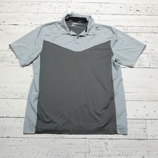 Nike Golf Tour Performance Polo Shirt Mens Large Gray Dri Fit Vented Performance