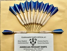 Darts #1 Teal Wooden Barrel 12pc Box-Steel Tip