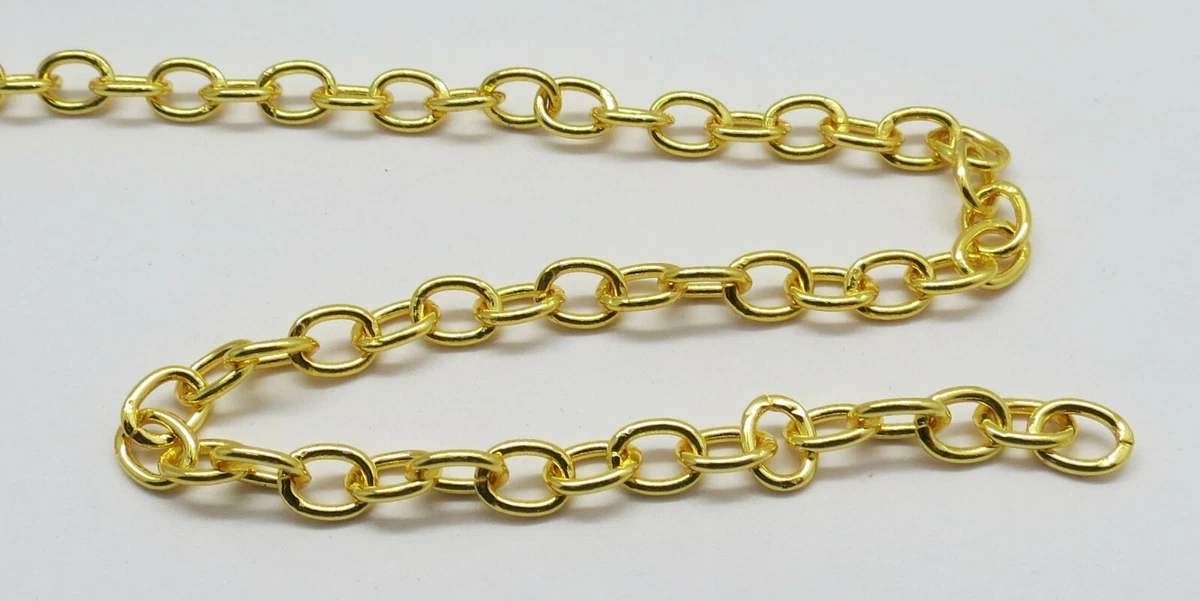 3 Feet 22K Gold Chain Jewelry Making Chain Unfinished Chain