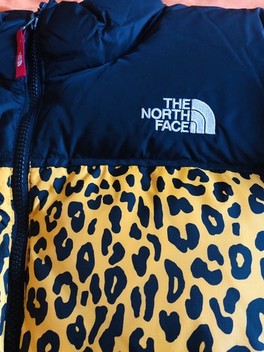 TNF Nuptse FW11 Yellow Leopard SIZE 