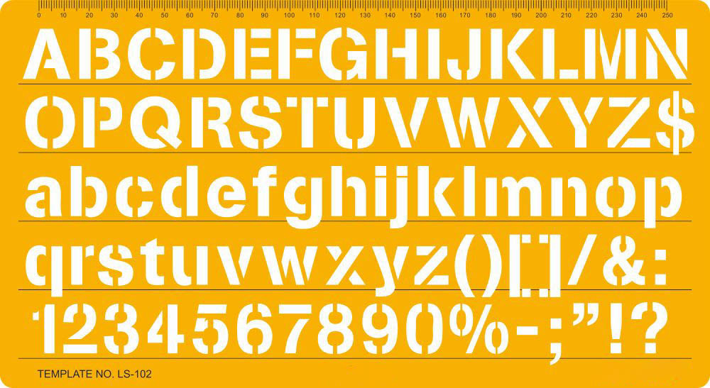 Lettering Stencils Alphabet Number Template Craft Shapes Drawing