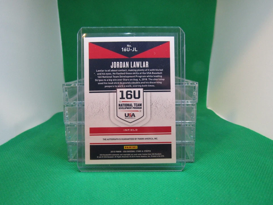 2019 Stars and Stripes Jordan Lawlar 16U Black Ink Auto 15/25 #16U-JL (B13) - Image 2 of 2