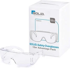 SolidWork Safety Glasses Clear Lens with Side Shields, Anti Fog, Anti Scratch,