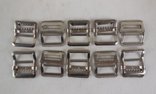 ACHOR Nickel Metal slide ladder lock buckles adjustable jaw 1" buckle Lot of 10