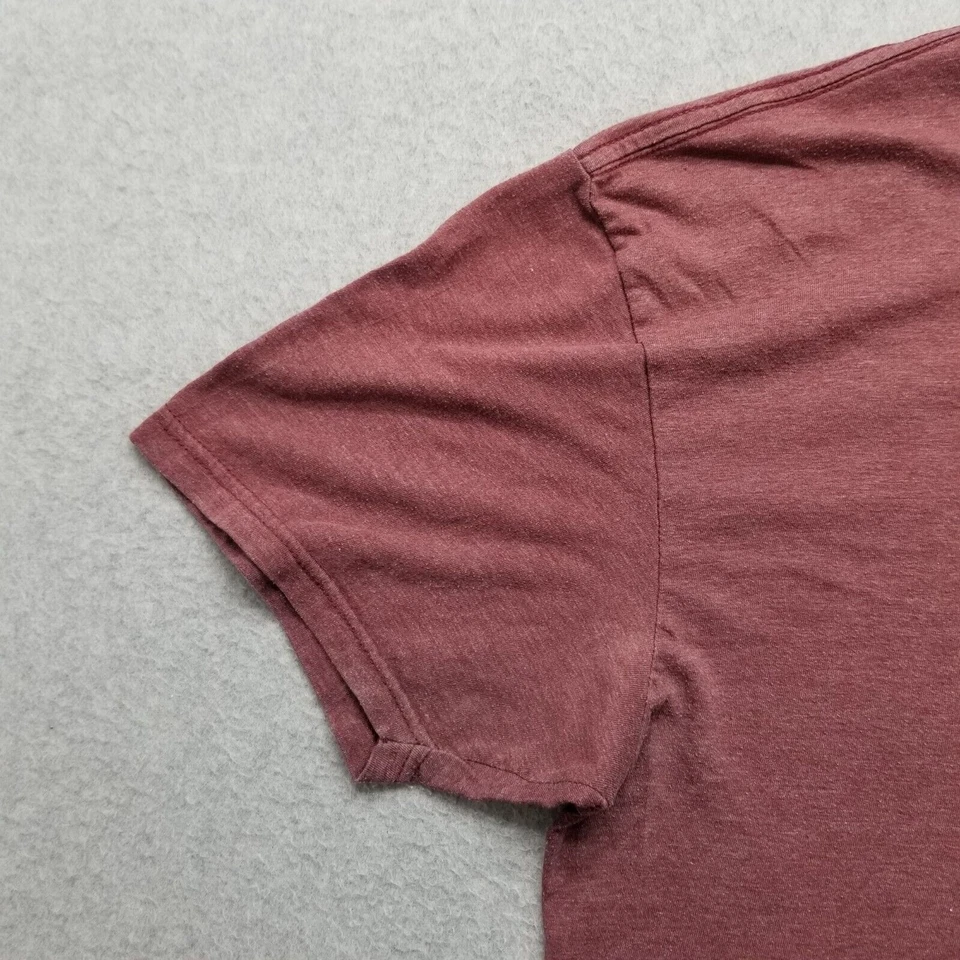 Volcom Shirt Mens Large Red Short Sleeve Crew Neck Spell Out Logo Casual - Image 2 of 4