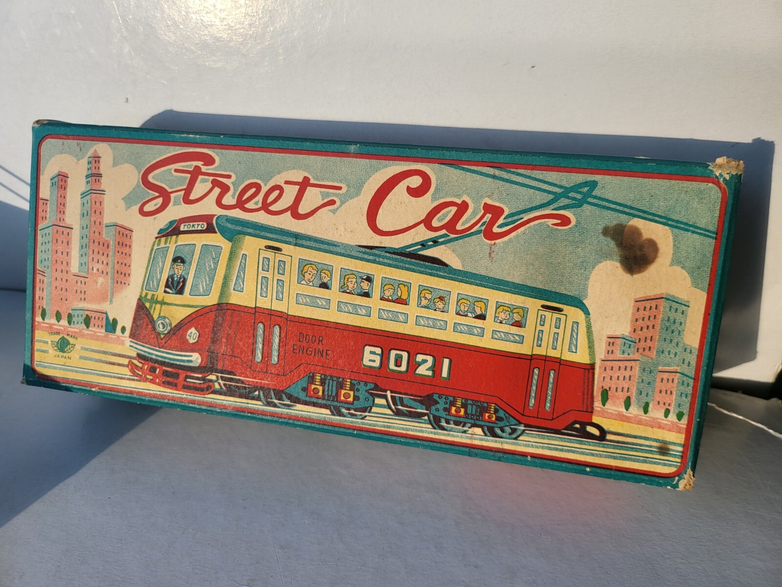 Tin Toy 1940's made in Japan TOKYO NEW STREET CAR loose mint in