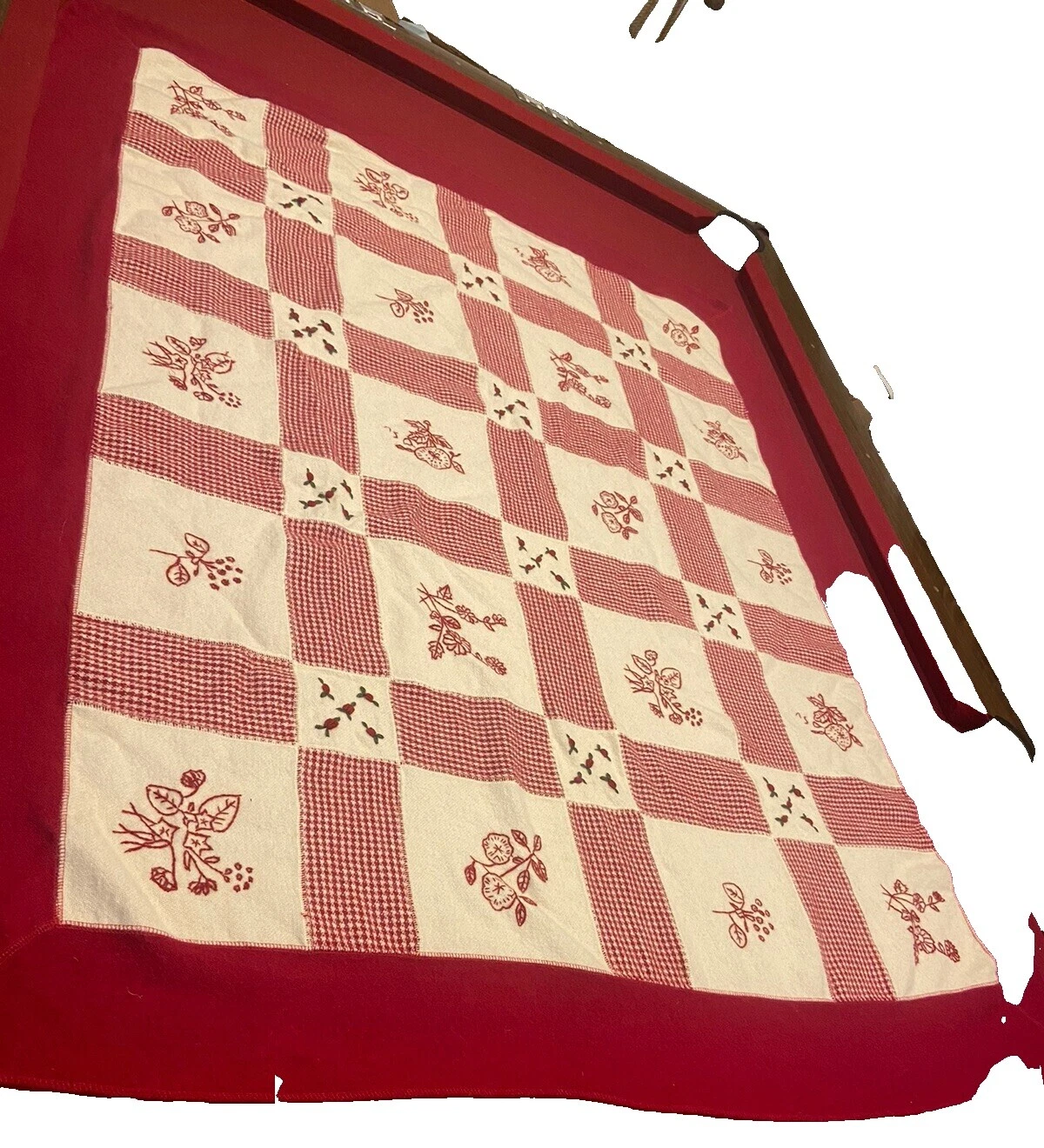 100% Wool Embroidered Afghans & Throw Blankets