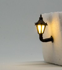 Wandlaterne Laterne N ca. 17 mm LED, 5 Stück mit Widerständen für 12-14 Volt 