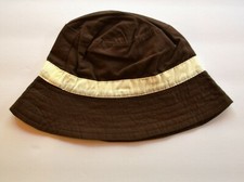 Boys Sun Hat Bucket Lightweight Cotton Frumpy Rumps - Brown / Ivory 6 months