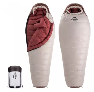 Schlafsack Winter Mumienschlafsack Daunen Camping Zelt 4-Season Wasserdicht NEU