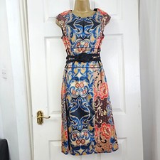 Phase Eight Beautiful Floral Oriental Print Pencil Evening Occasion Dress Sz 12