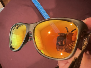 NAUTICA REDUCED REFLECTIVE ORANGE LENSES BLACK FRAME WOMENS SUNGLASSES