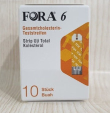 1 pudełko (10 pasków) Fora 6 Plus / Connect paski testowe cholesterolu całkowitego -EXP 2026