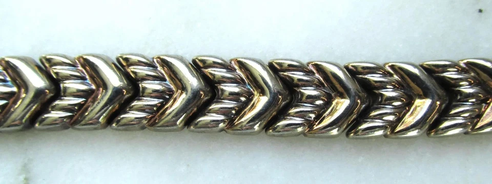 Pulsera de eslabones de plata esterlina vintage Milor Italia ETC10203 Foto 3 de 4