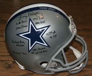 tony dorsett autographed helmet