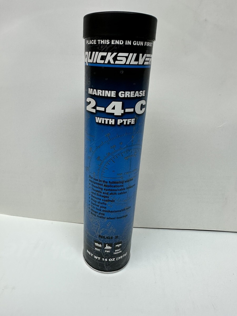 Mercury Quicksilver Marine Grease 2-4-C with PTFE, 4 - 14oz tubes