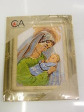KIT/QUADRO MEZZO PUNTO 20X25 "MADONNA CON BAMBINO 3"