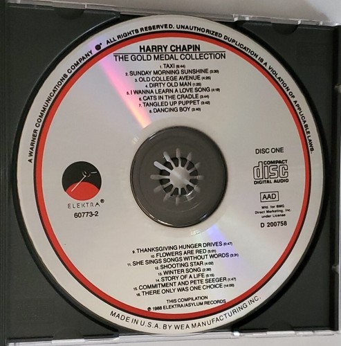Harry Chapin CD Audio Musik The Gold Medal Collection 2 Disc Set 1988 Album - Bild 2 von 9