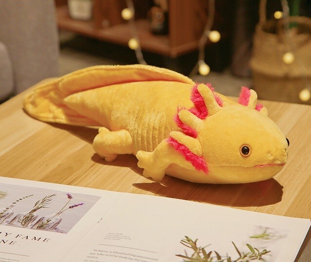 Yellow Axolotl Ambystoma 17 Inch Stuffed Animal Plush Toys Pillow