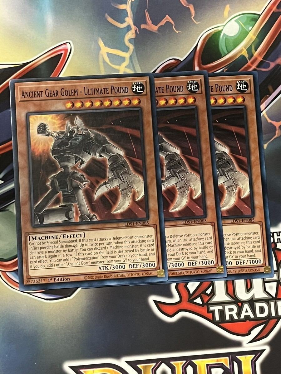 yugioh card ancient gear golem Ultimate [OP05-EN009] Super Rare inflict piercing battle damage Ancient Gear Golem Card Profile