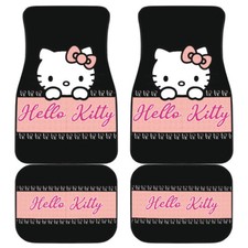 Cute Hello Cat Car Floor Mats Cartoon Car Accessories For Anime Fans