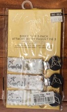 BRAND NEW SEALED Copper Pearl REX Binky Clips 3-Pack Premium Knit Fabric Strap