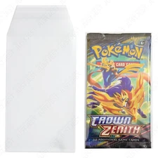 Pokemon Booster Pack Protective Sleeves - x10 Self Sealing Clear View Sleeves