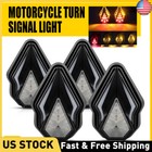 2X Smoke Flush Mount Motorcycle LED Turn Signals Light Blinker Amber Indicator