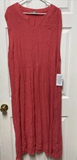 Woman Within Size 30W Plus Size Sleeveless Maxie Dress Salmon Pink
