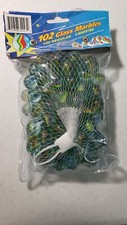 102 Glass Marbles Regular Shooter Combo Hobby Collection - Sealed Bag Torn Label