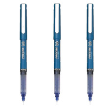 Pilot Precise V5 Rolling Ball Pen 0.5mm X-Fine Blue 3/Pk Office School Home