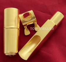 Boquilla de metal saxofón satinado dorado melodía C 6-7# NUEVO