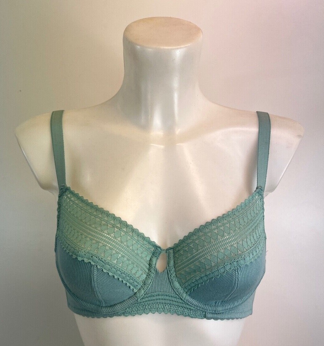 Ladies New Ex M&S Aqua Underwired Cotton Rich Bra Sizes 32A 42DD eBay