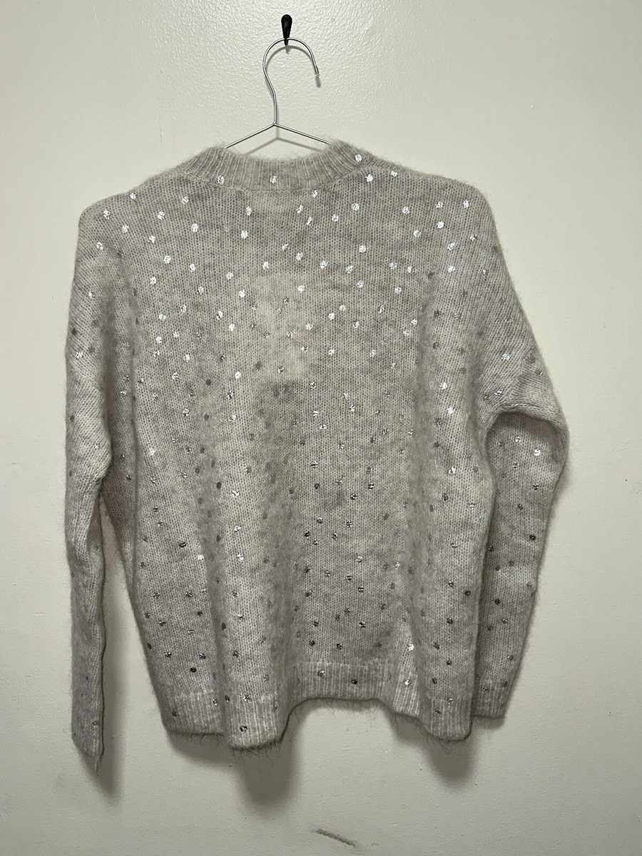 SEZANE LUDIVINE JUMPER GREY CHIN SILVER SIZE XS | eBay