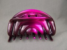 Pink Black ombre metallic plastic BIG hair clip claw clamp 3.75" long