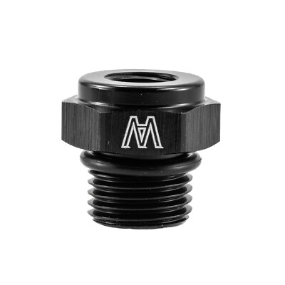 6 AN ORB O Ring Boss Adapter AN Fitting ORB w/ 1/8 NPT on end / Black-AWS