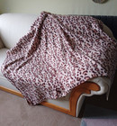 'ADORE HOME' Black Brown Cream Leopard Print SOFT THROW Sofa Bed Fleece Blanket