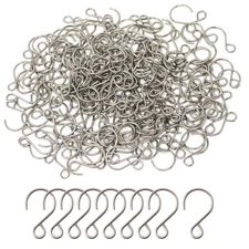 Best Honbay 200PCS Mini S Shape Hooks Stainless Steel Tiny Ornament Crystal Bead