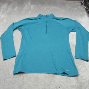 Patagonia Shirt Womens Large Blue Capilene 3 Midweight Zip Neck Base Layer