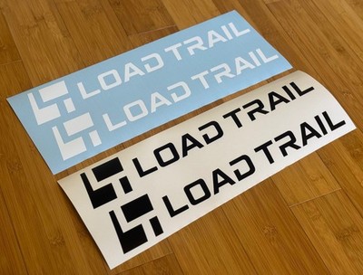 Load Trail Trailer Decals Replacement Stickers Gloss White or Black (2) 12''-48''