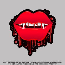 Bloody Dripping Vampire Teeth With Lips