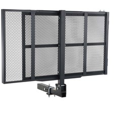 Hitch Mount Cargo Carrier, 45.3" x 25.6" Iron Hitch Cargo Rack with Folding Ramp