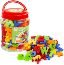 Coogam Magnetic Letters Numbers Alphabet Fridge Magnets Colorful Plastic ABC 123