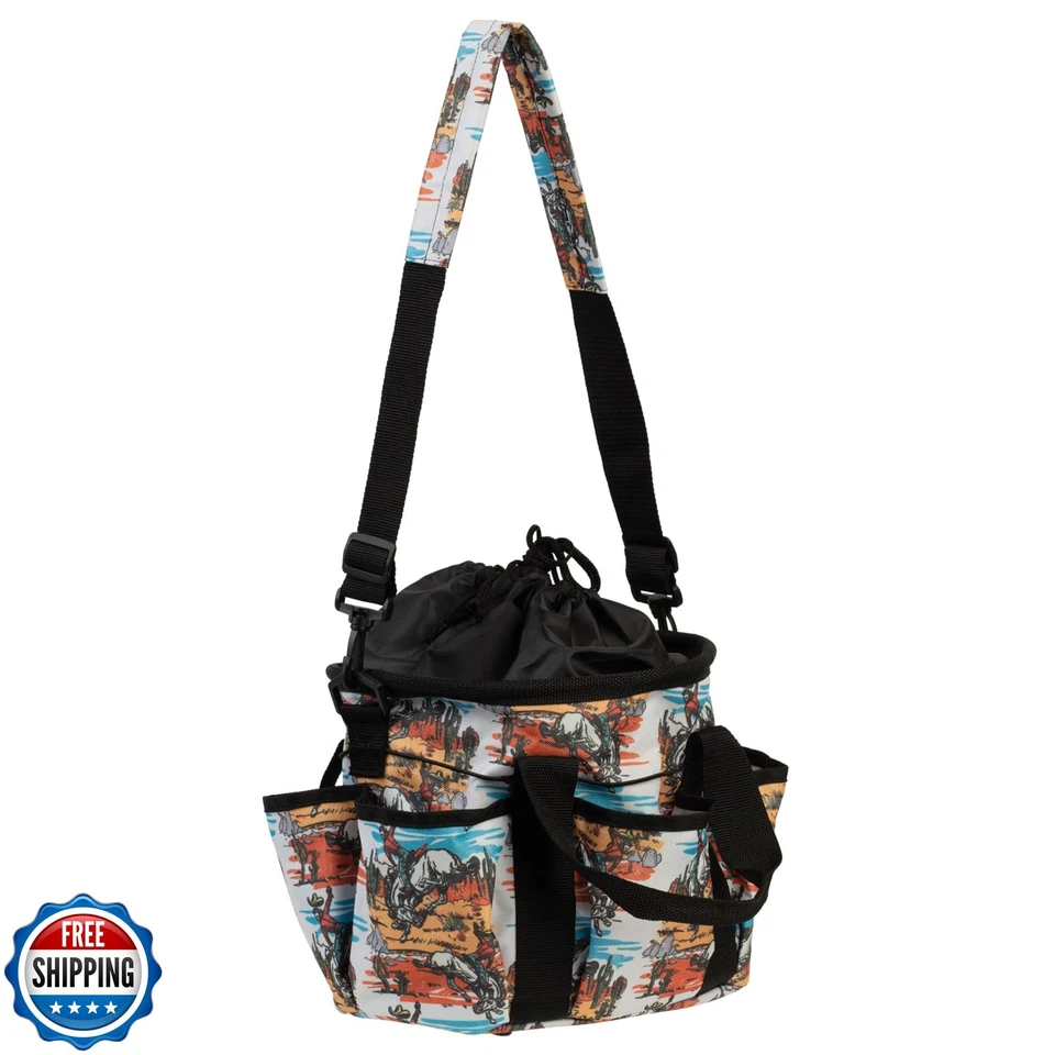 Kit de aseo de caballos de cuero tejedor, juego de cepillos de 7 piezas con bolsa organizadora, Foto 2 de 3