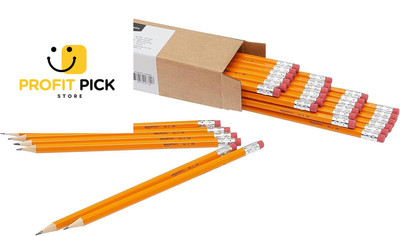Amazon Basics Woodcased Classroom #2 Pencils with Erasers, Pre-sharpened, HB... 