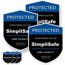 3PCS Yard Sign Shield  Door/Window Stickers, Blue